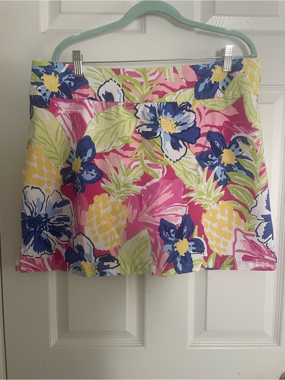 Floral Pink A-Line Women's Skirt Size XXL